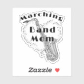 Sticker Funny Saxophone Marching Band Maman (Feuille)
