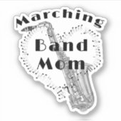 Sticker Funny Saxophone Marching Band Maman (Devant)