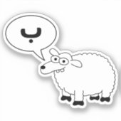 Sticker Funny Sheep dit Ba B dans la lettre arabe Pun (Recto)