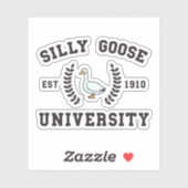 Sticker Funny Silly Goose université (Feuille)