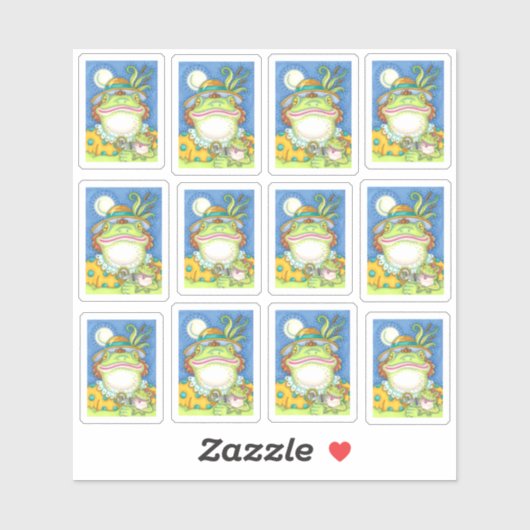 STICKER FUNNY SILLY MÈRE FROG LILITH ET CUTE OFFSPRING (Feuille)