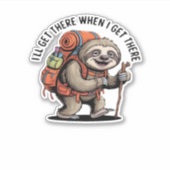 Sticker Funny Sloth Randonnée Team - Classic lent et stabl (Devant)