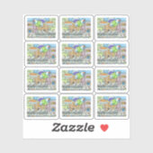 STICKER FUNNY THANKSGIVING DAVANTAGE PARADE TURKEY BALLOON (Feuille)