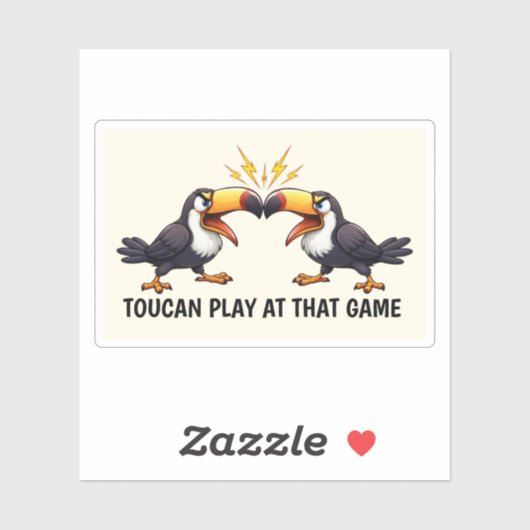 Sticker Funny Toucan (Feuille)