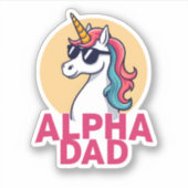 Sticker Funny Unicorn Dad Laufey Men Father's Day Christma (Devant)
