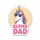 Sticker Funny Unicorn Dad Laufey Men Father's Day Christma (Devant)