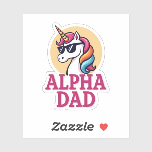 Sticker Funny Unicorn Dad Laufey Men Father's Day Christma (Feuille)