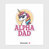 Sticker Funny Unicorn Dad Laufey Men Father's Day Christma (Feuille)