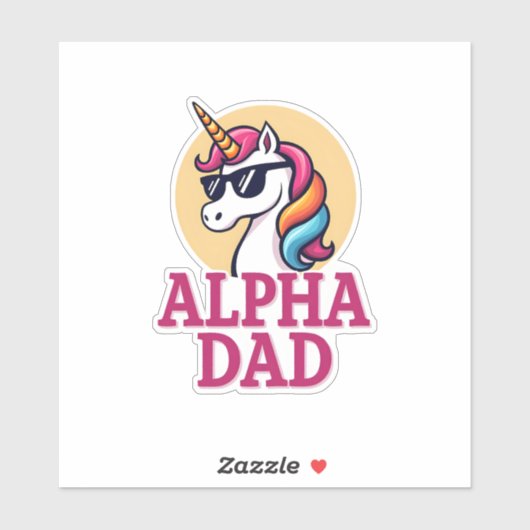 Sticker Funny Unicorn Dad Laufey Men Father's Day Christma (Feuille)