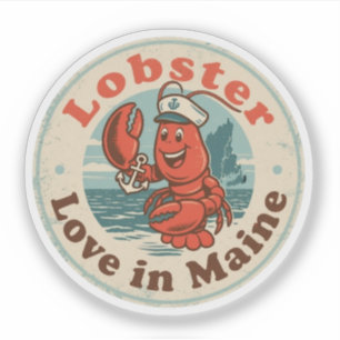 Sticker Funny Vintage Maine Homard Casquette de voile Retr