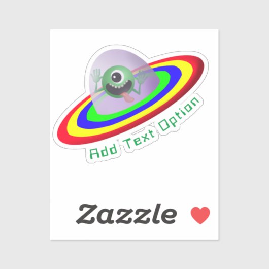 Sticker Funny Visage Alien (Feuille)