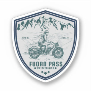 Sticker Fuorn Pass-Ofenpass Suisse - Alpes tour moto