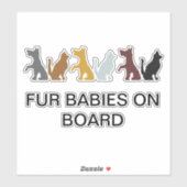 Sticker Fur Baby à bord (Feuille)