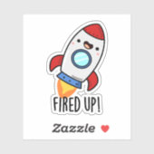 Sticker Furée Funny Rocket Pun (Feuille)
