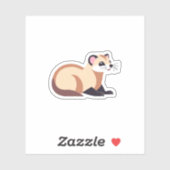 Sticker Furet mignon (Feuille)