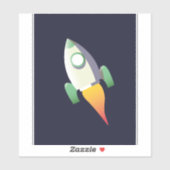Sticker Fusée spatiale (Feuille)