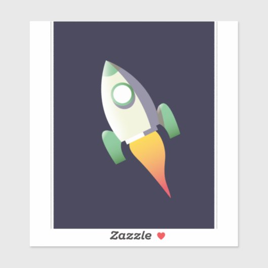 Sticker Fusée spatiale (Feuille)