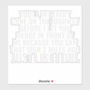 Sticker Fusionner l'autocollant Vinyl Coupé sur mesure