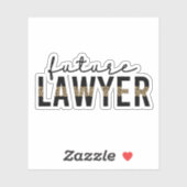 Sticker Futur cadeau étudiant de la faculté de droit de l' (Feuille)