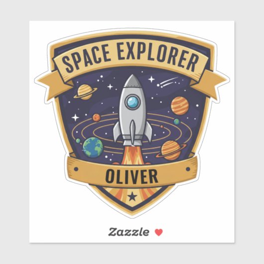 Sticker Futur Explorateur Spatial (Feuille)