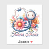 Sticker Futur lunatique Infirmière étanche (Feuille)