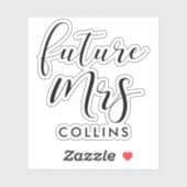 Sticker Futur Mme future mariée (Feuille)