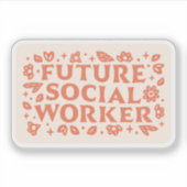 Sticker Futur travailleur social fille esthétique (Devant)