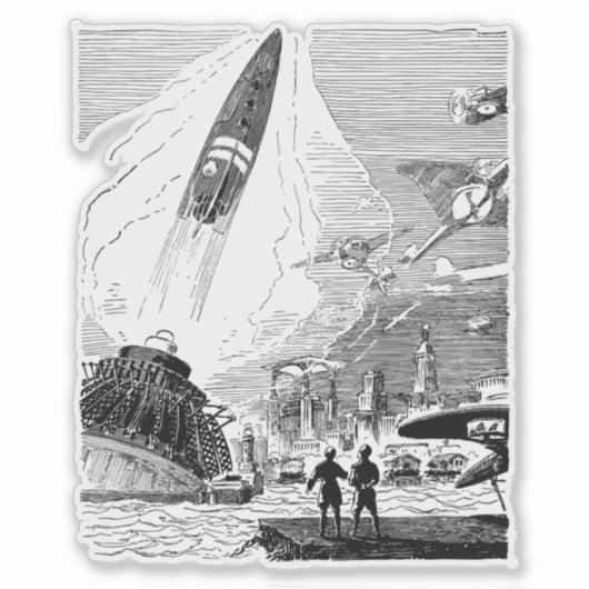 Sticker Future city (Devant)