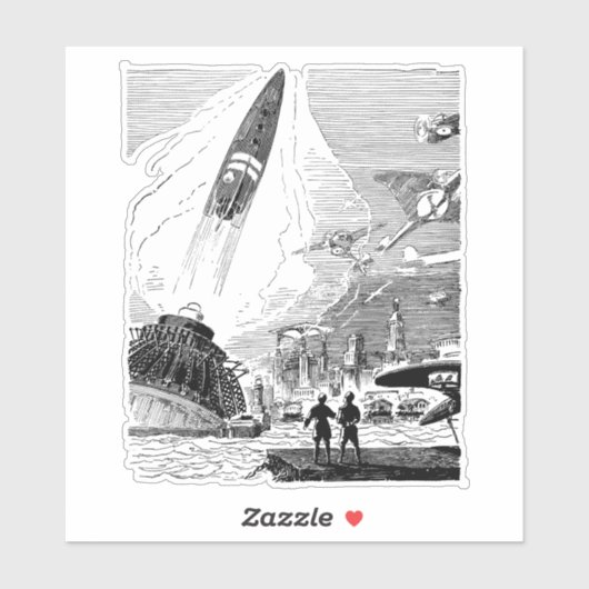 Sticker Future city (Feuille)