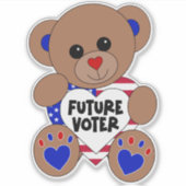 Sticker Future Électorale Teddy Bear Kids Vote Élections U (Devant)