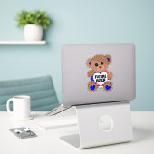 Sticker Future Électorale Teddy Bear Kids Vote Élections U (Ordinateur portable sur le bureau)