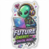 Sticker Future Énergie Digital Rebel ⚡ (Devant)