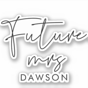 Sticker Future Mme minimaliste moderne Future Bride