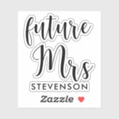 Sticker Future Mme personnalisée (Feuille)