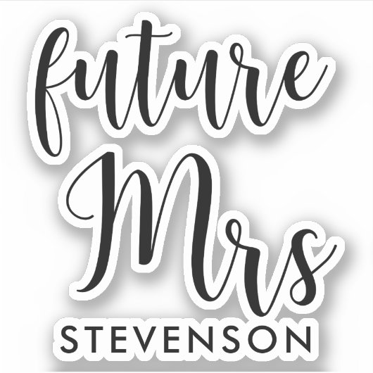 Sticker Future Mme personnalisée (Devant)