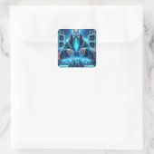 Sticker futuriste Techno Wizard (Sac)