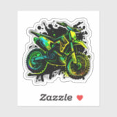 Sticker Futuriste Vélo De Chemin, Neon Motocross Vélo De R (Feuille)