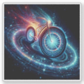 Sticker Futuristic Bike in Cosmic Space (Devant)
