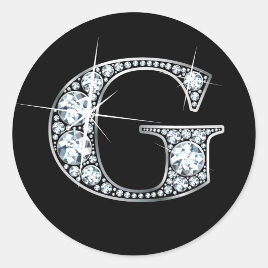 Sticker "G" Faux-"Diamond Bling" (Devant)