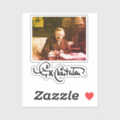 Sticker G. K. Chesterton au travail (Feuille)