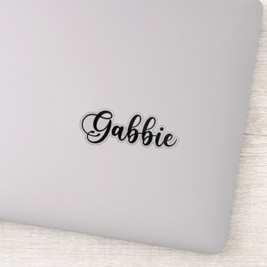 Sticker Gabbie Nom - Calligraphie manuscrite (Détail)