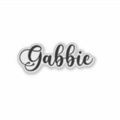 Sticker Gabbie Nom - Calligraphie manuscrite (Devant)