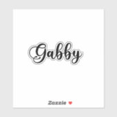 Sticker Gabby Nom - Calligraphie manuscrite (Feuille)