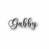Sticker Gabby Nom - Calligraphie manuscrite (Devant)