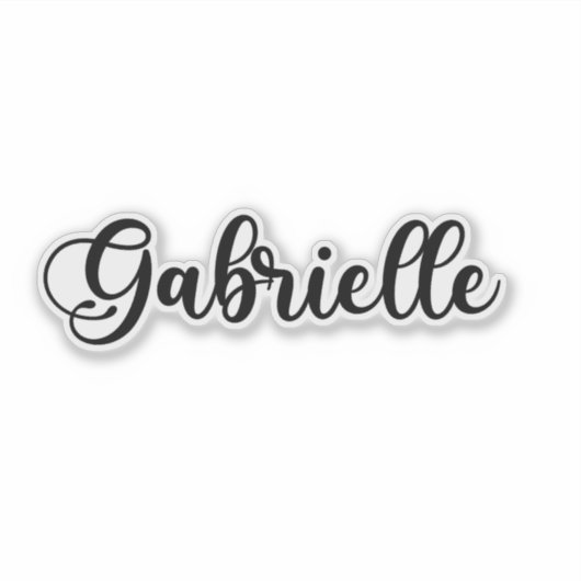 Sticker Gabrielle Nom - Calligraphie manuscrite (Devant)