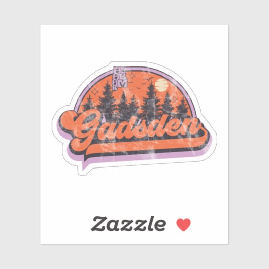 Sticker Gadsden, Alabama (Feuille)