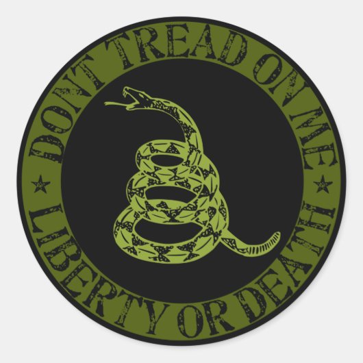 Sticker Gadsden (Vert) (Devant)