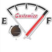 Sticker Gage de carburant du café Plein Thunder_Cove (Devant)