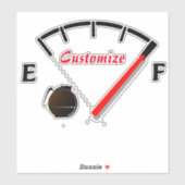 Sticker Gage de carburant du café Plein Thunder_Cove (Feuille)