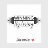 Sticker Gagner en perdant - Exercice - Levage de poids (Feuille)